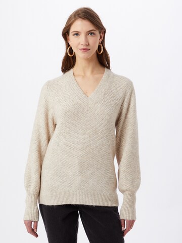 Pull-over 'KAMerana' Kaffe en beige : devant