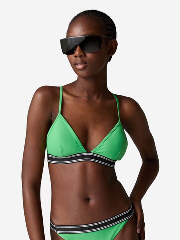 Bogner Fire + Ice Triangle Bikini Top 'Hanka' in Green: front