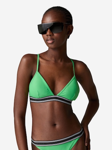 Bogner Fire + Ice Triangle Bikini Top 'Hanka' in Green: front