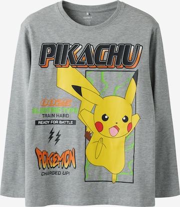 NAME IT Shirt 'NKMSYX POKEMON' in Grijs: voorkant