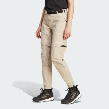 ADIDAS TERREX Tapered Sportbroek 'Utilitas' in Beige