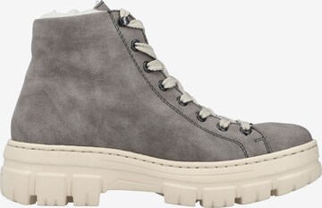 Rieker Lace-Up Ankle Boots in Grey