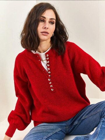 Bianco Lucci Pullover 'Pullover'‌‌‌‌‌‌ in Rot