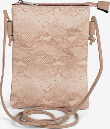 styleBREAKER Umhängetasche 'Mini Umhängetasche Schlangenleder Optik' in Pink: Vorderseite