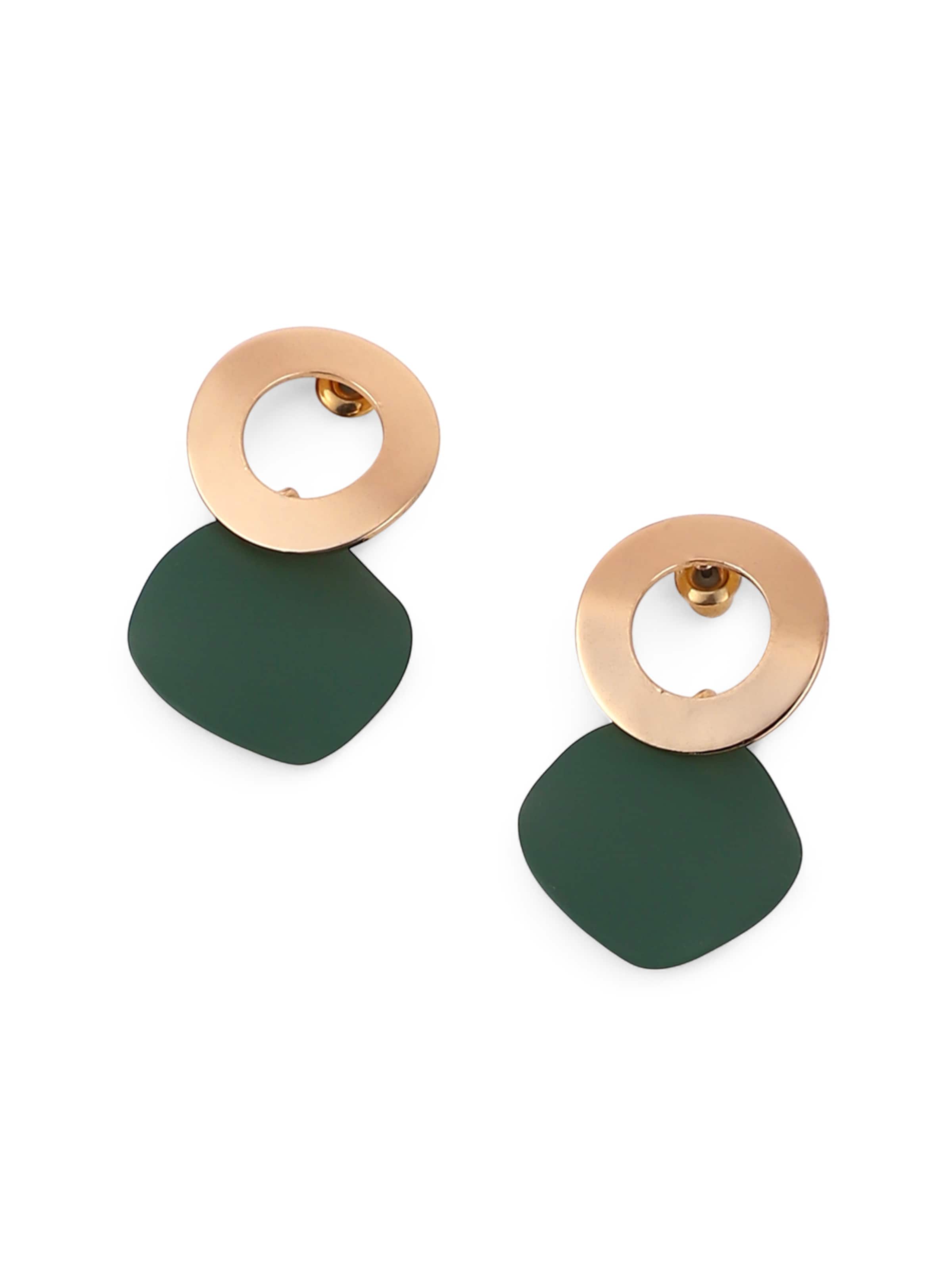 SOHI Uhani 'Samaira' | zelena barva: sprednja stran