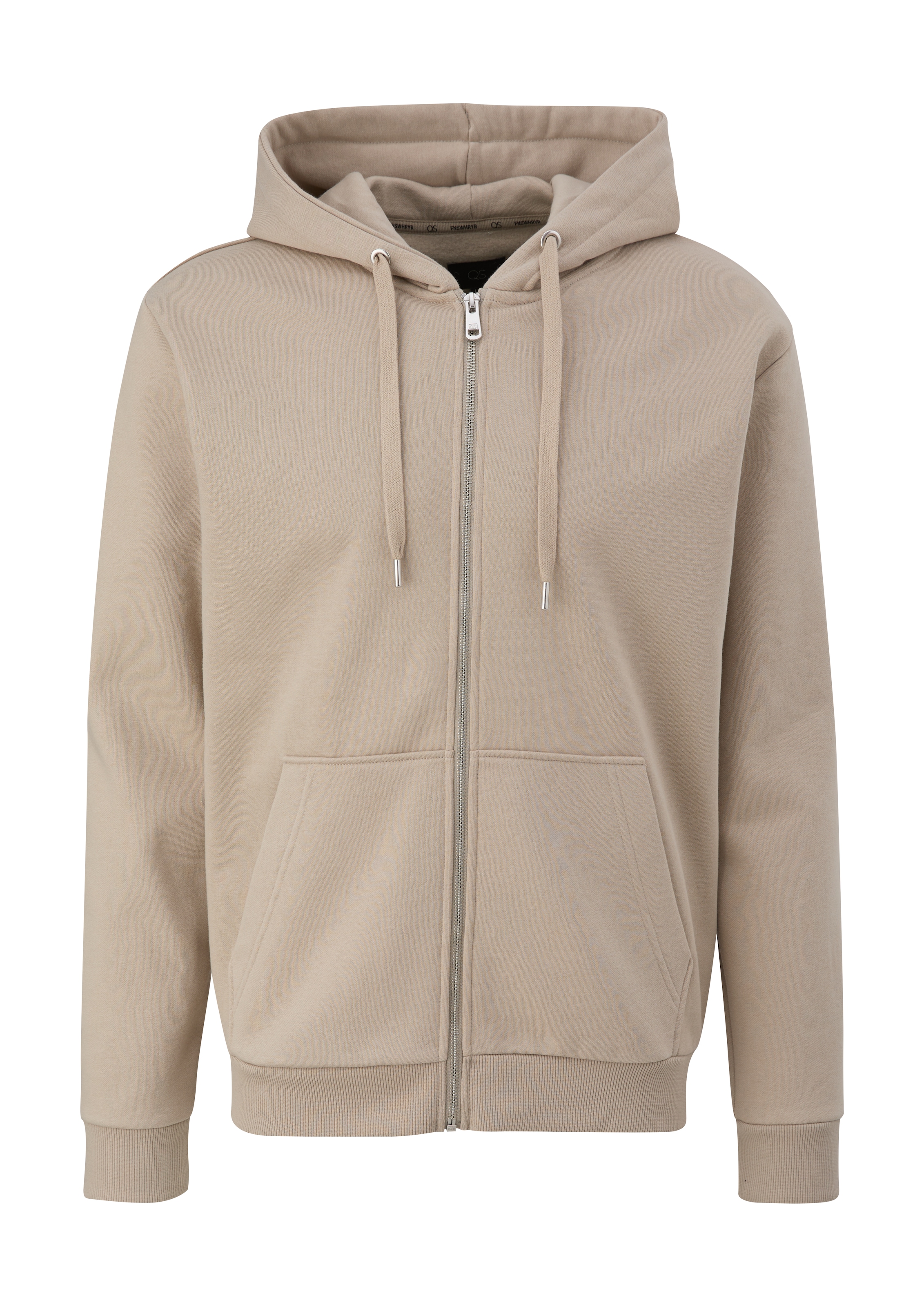 QS Sweatjacke in Beige: Vorderseite