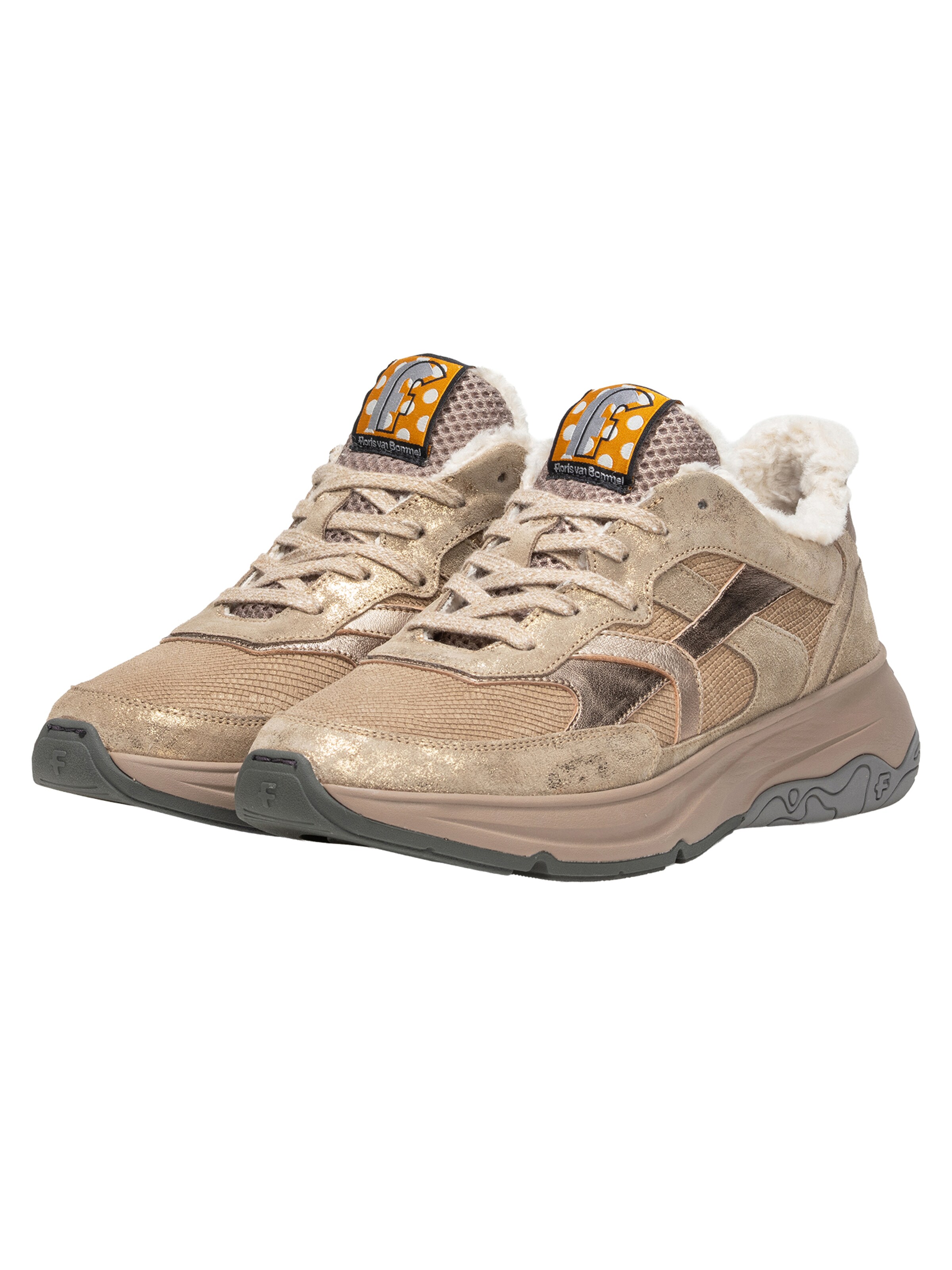 Floris van Bommel Platform trainers 'Holli 01' in Gold