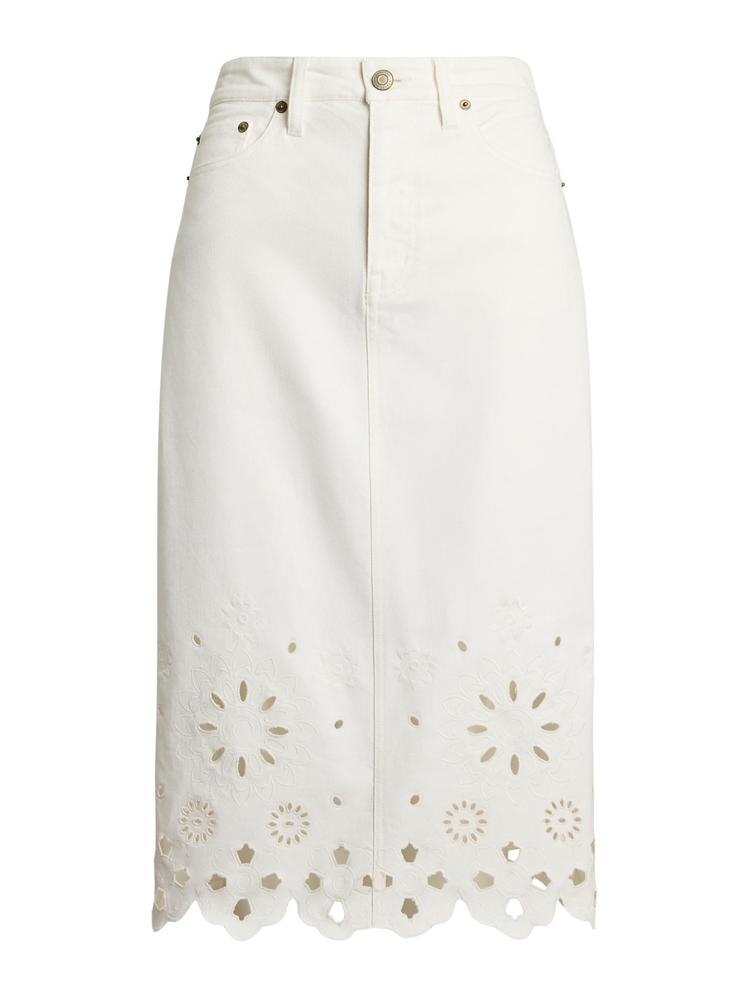 Lauren Ralph Lauren Φούστα σε λευκό: μπροστά