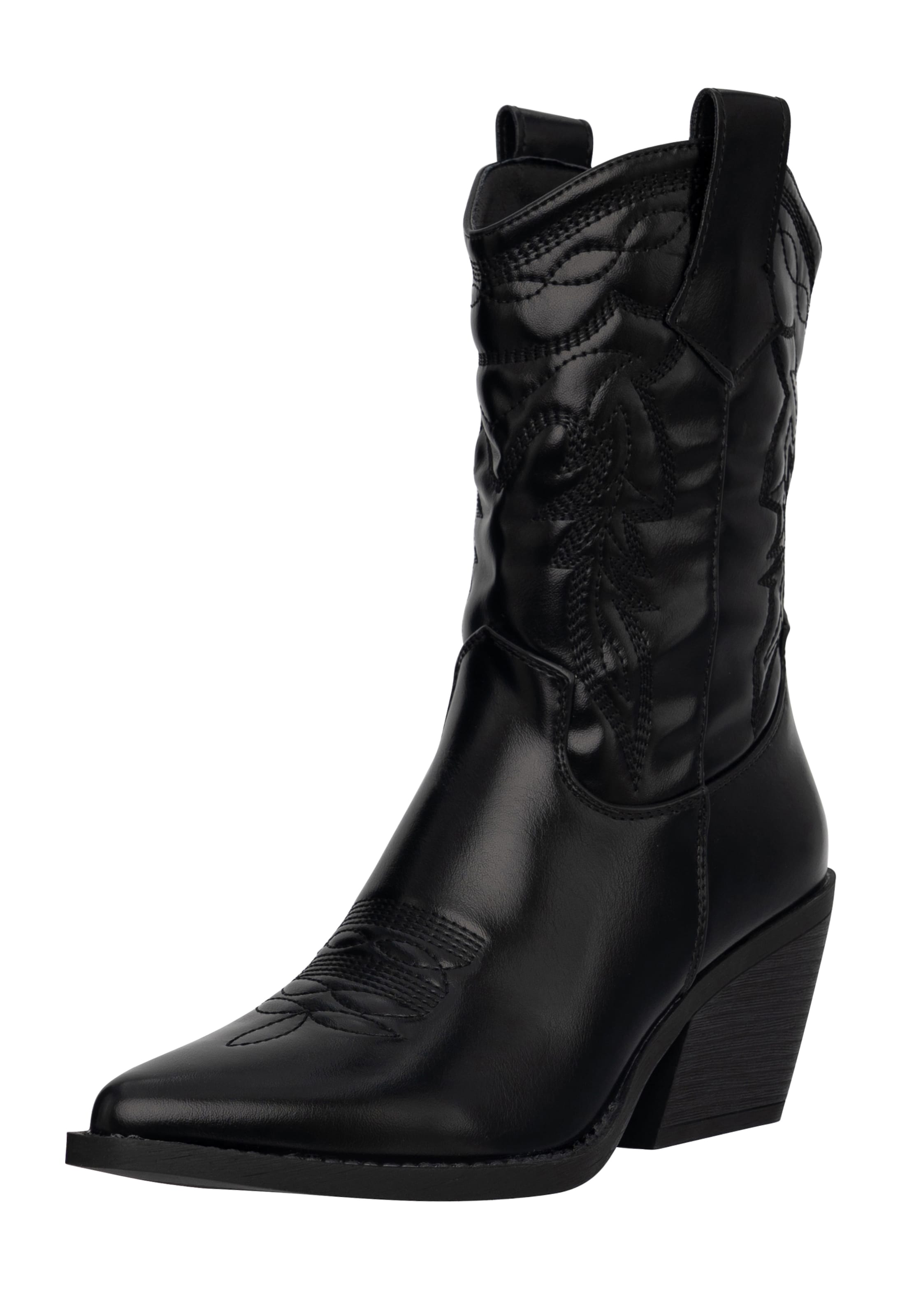 Salinyang Cowboylaarzen in Zwart: voorkant