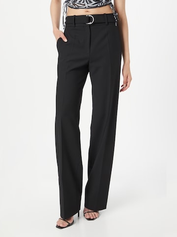 HUGO Red Regular Pleated Pants 'Huglia' in Black: front