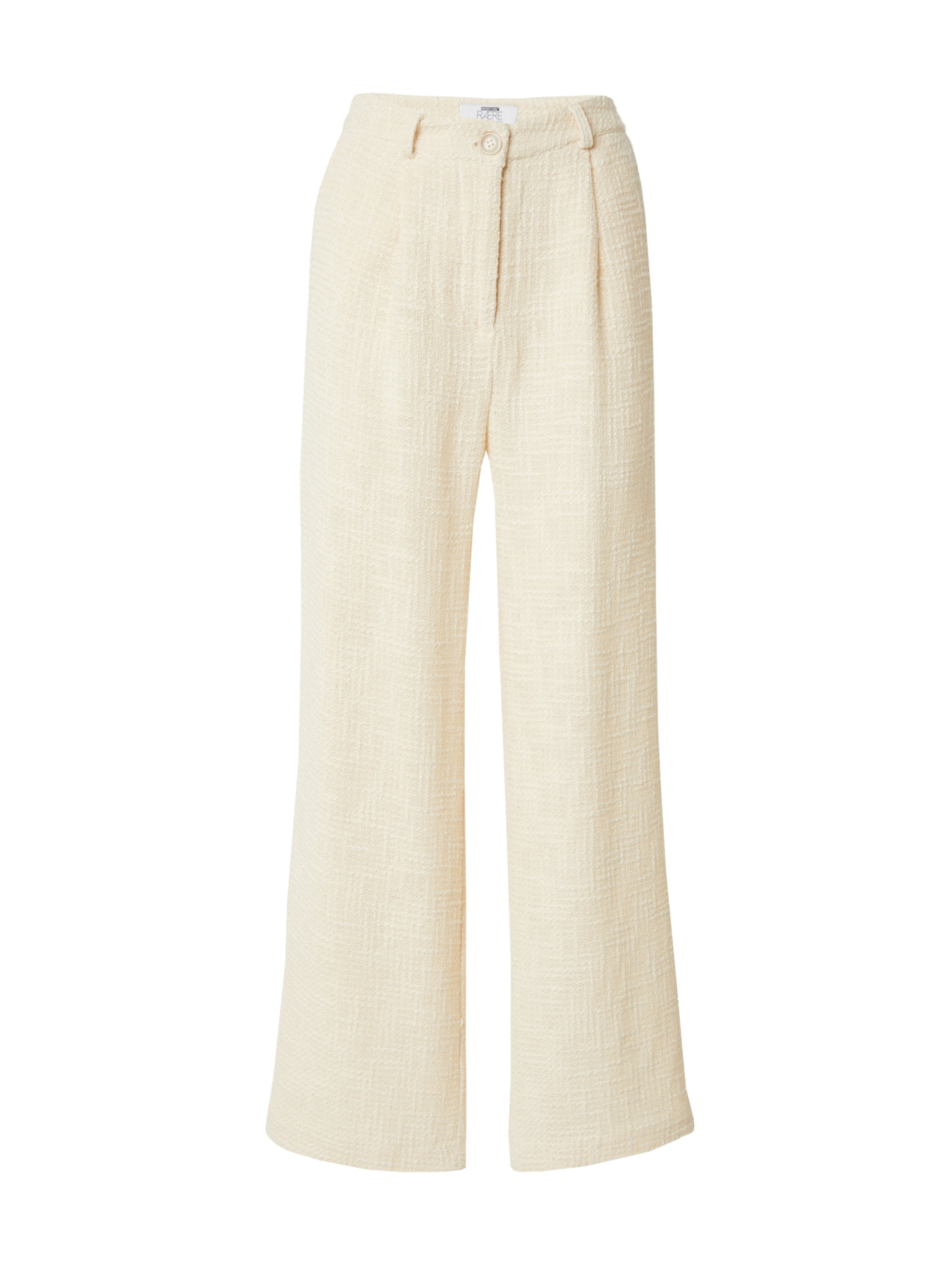 RÆRE by Lorena Rae Wide leg Pleat-Front Pants in Beige: front