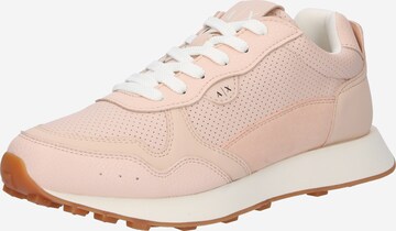 Baskets basses ARMANI EXCHANGE en rose : devant