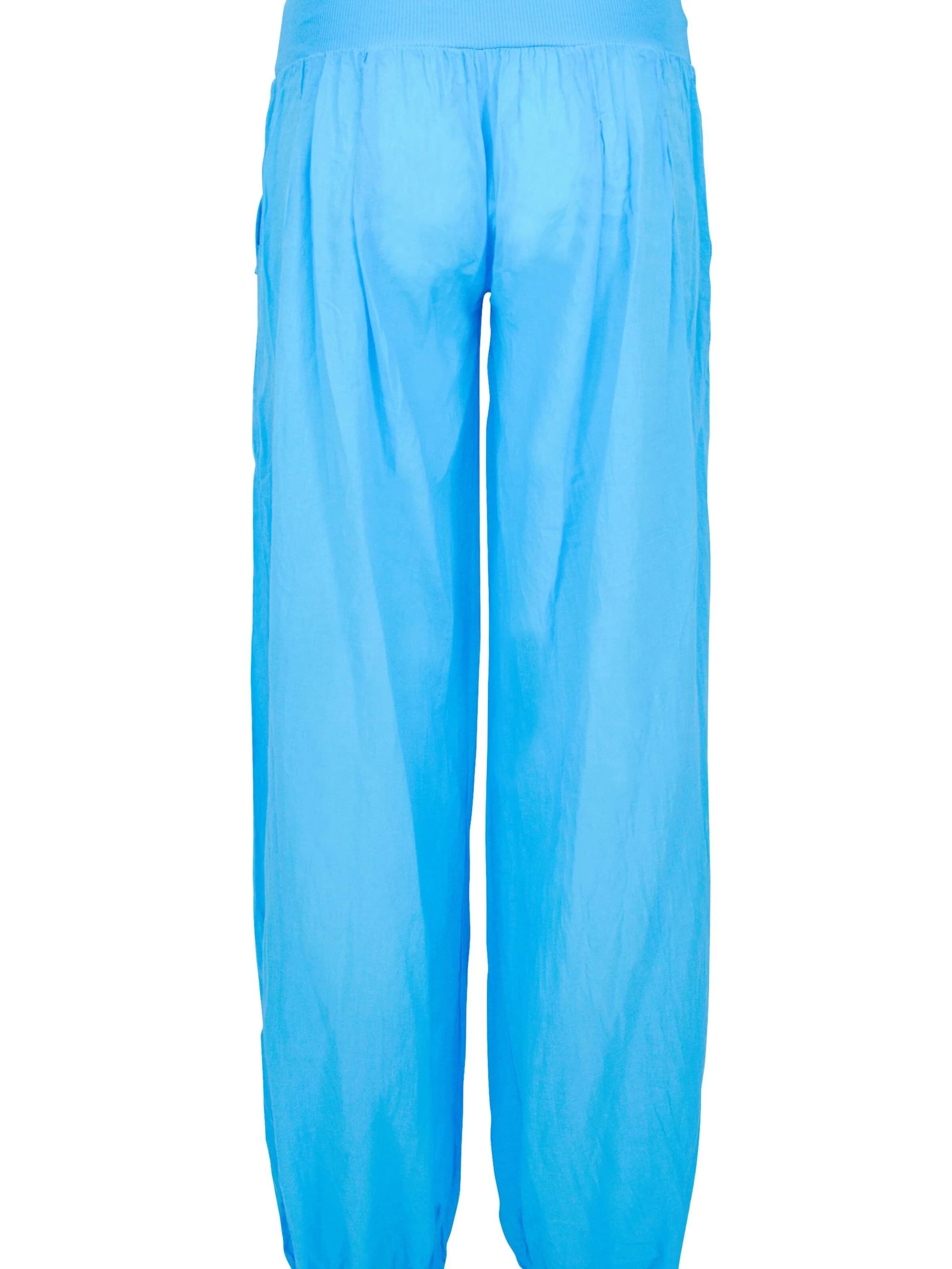 malito more than fashion Harem Pants in Blue: front