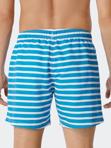 SCHIESSER Zwemshorts ' Aqua Sumerged ' in Blauw