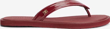 TOMMY HILFIGER T-Bar Sandals 'Scandi' in Red: front