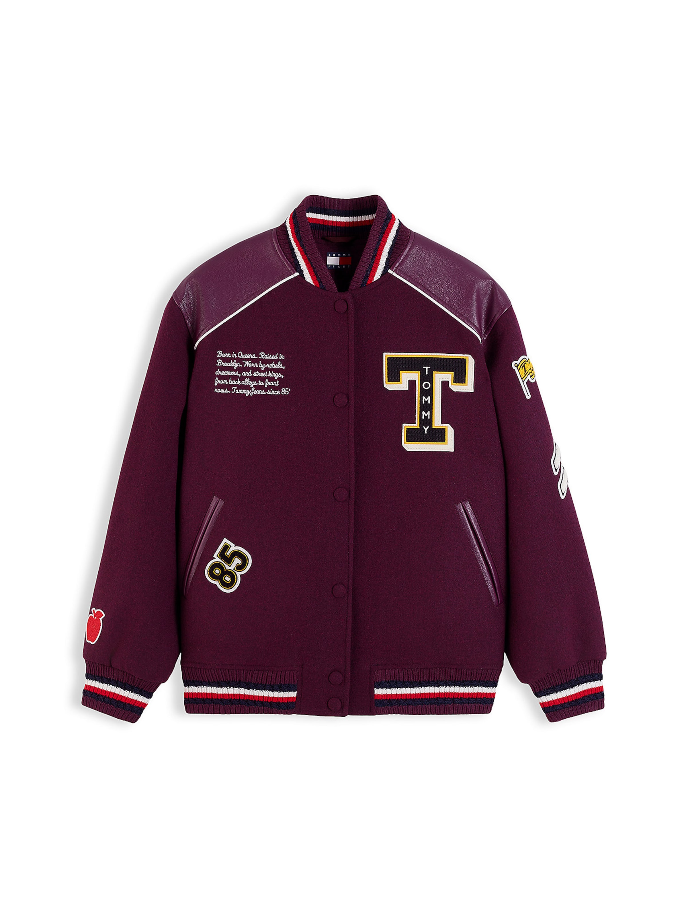 Tommy Jeans Tussenjas in Lila: voorkant