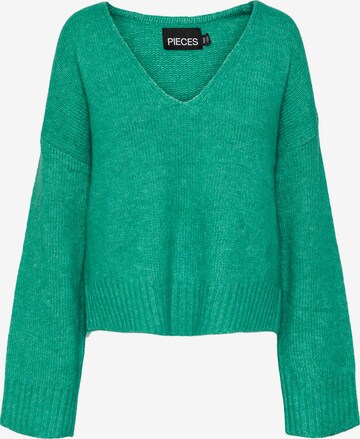 PIECES Sweater 'NANCY' in Green: front