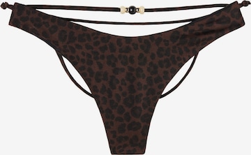 CALZEDONIA Bikini Bottoms in Brown: front