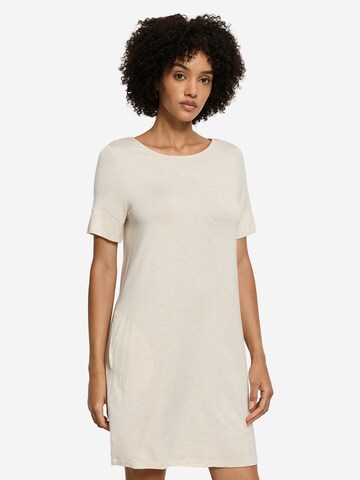 Hanro Nachthemd ' Natural Elegance ' in Beige: voorkant