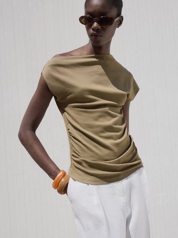 T-shirt 'JULI' MANGO en vert : devant