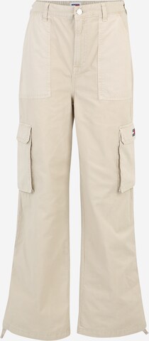 Tommy Jeans Szeroka nogawka Bojówki 'CLAIRE' w kolorze beżowy: przód