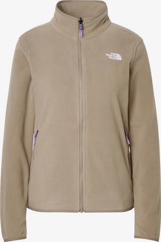 THE NORTH FACE Funkční fleecová mikina 'GLACIER' – hnědá: přední strana