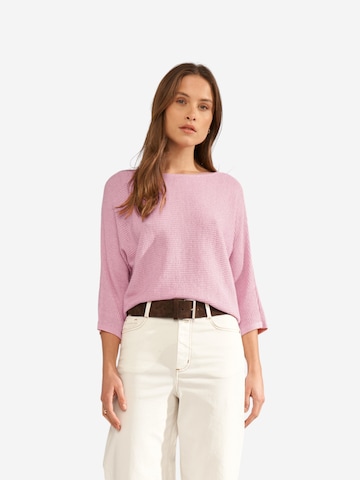 NÜMPH 3/4 Ärmel-Strickpullover 'NUDINEA PULLOVER ' in Pink: Vorderseite