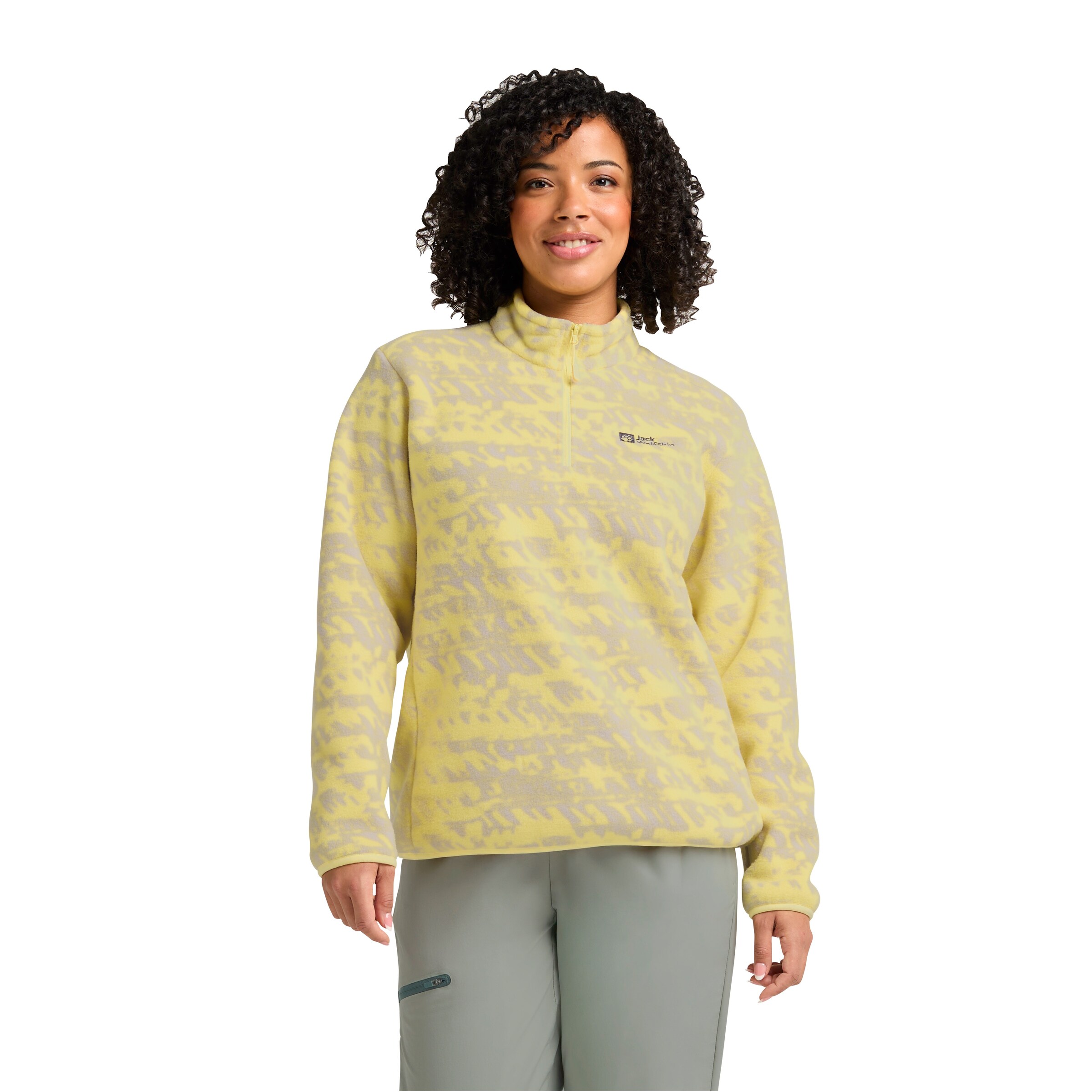 JACK WOLFSKIN Athletic Sweater in Yellow: front