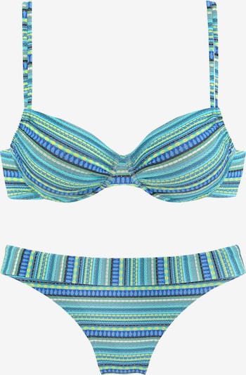 LASCANA Bikini värissä turkoosi / koboltinsininen / kuninkaallisen sininen / taivaansininen / keltainen, Tuotenäkymä