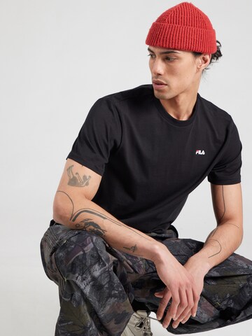 FILA Футболка 'LAAS regular tee' в Черный: спереди