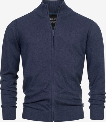 INDICODE Knit Cardigan in Blue: front