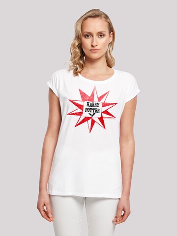 T-shirt 'Harry Potter Hedwig Star' F4NT4STIC en blanc : devant