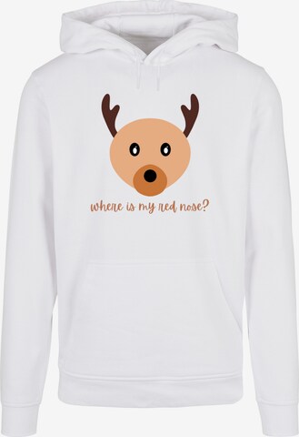 F4NT4STIC Sweatshirt 'Red Nose Weihnachten' in Wit: voorkant