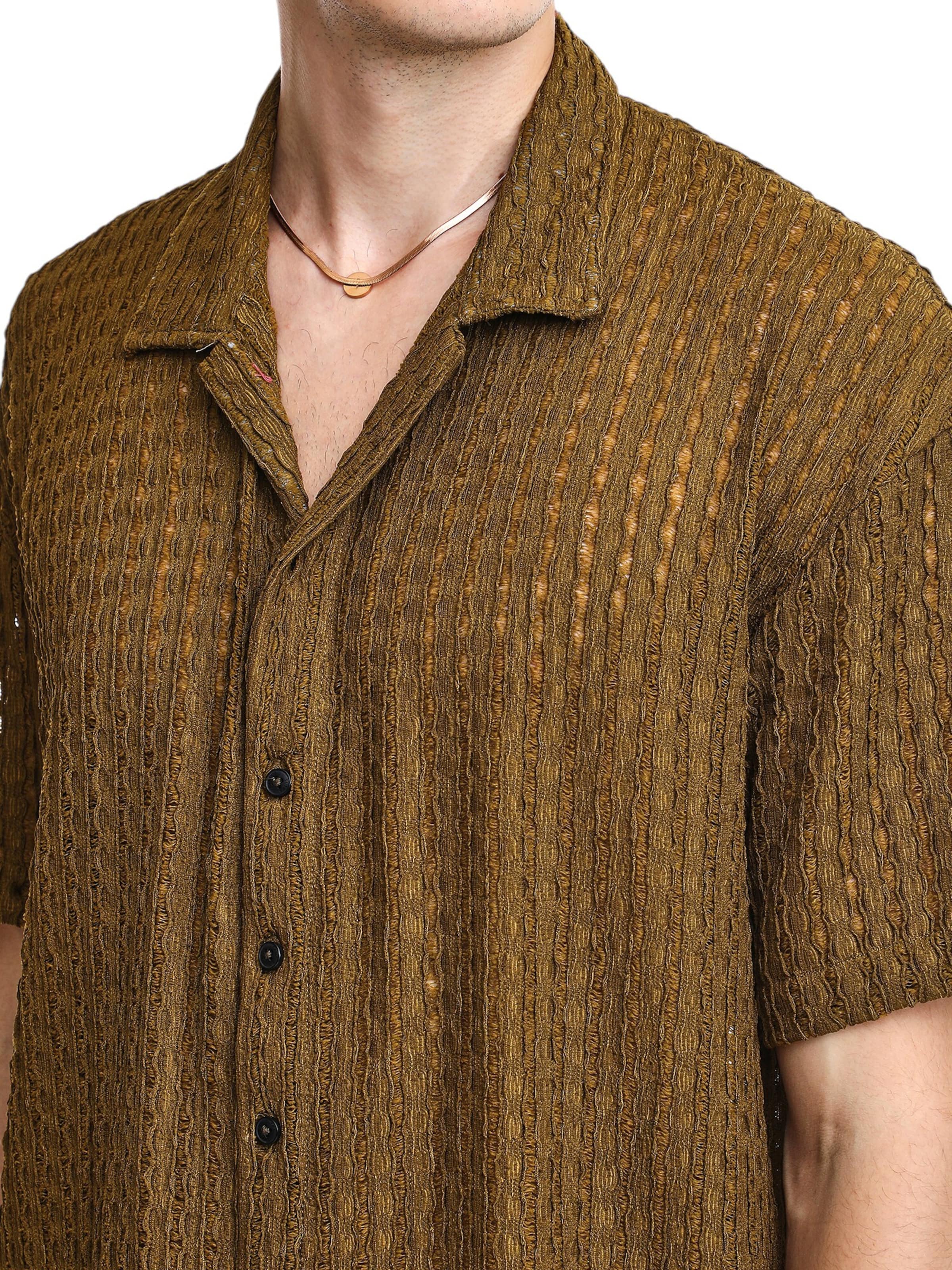 Comfort fit Camicia 'Ziba' di Campus Sutra in verde