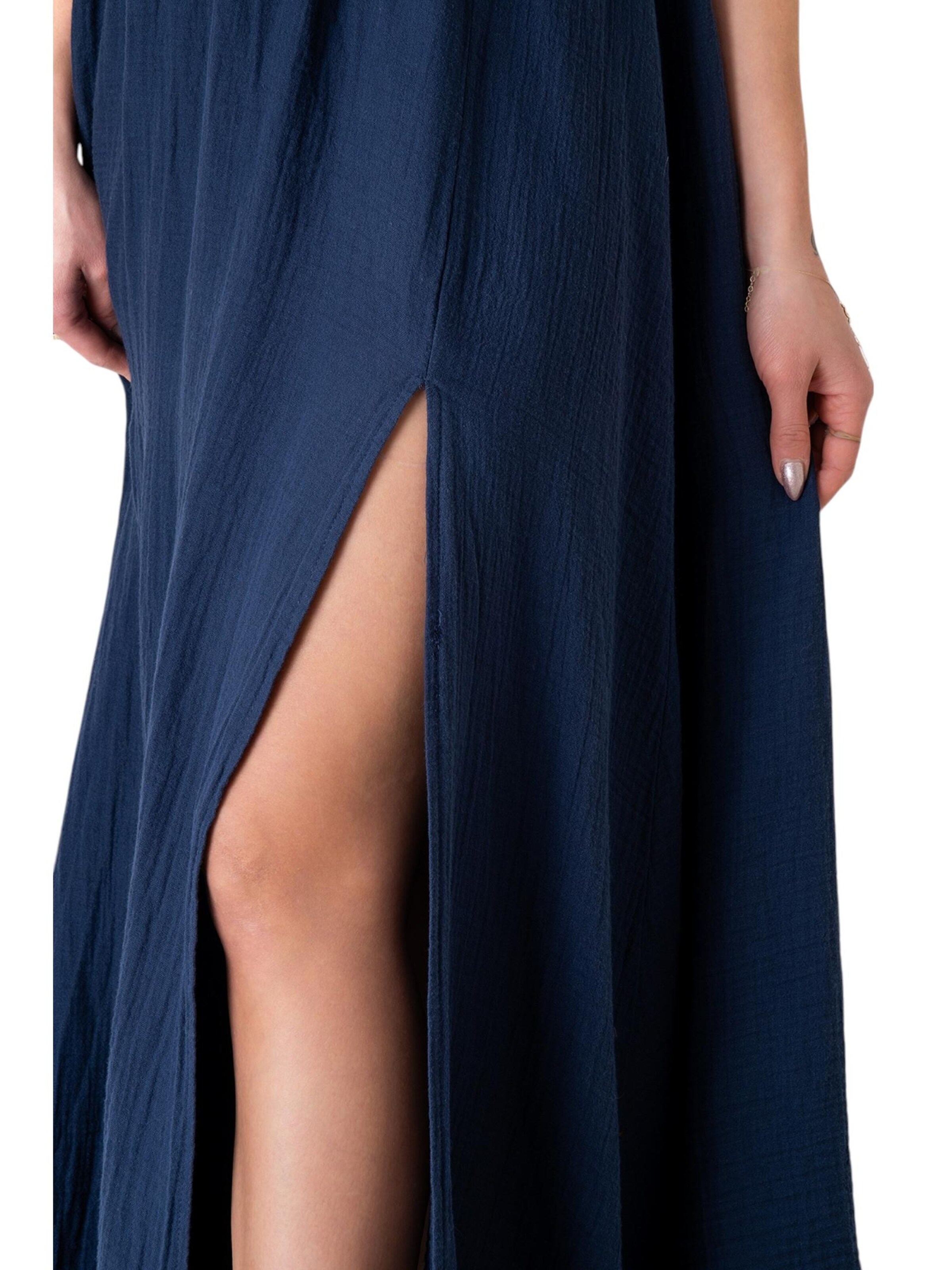 WENOR Jurk 'AURELA-BOHO' in Blauw