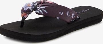 LASCANA T-bar sandals in Purple: front