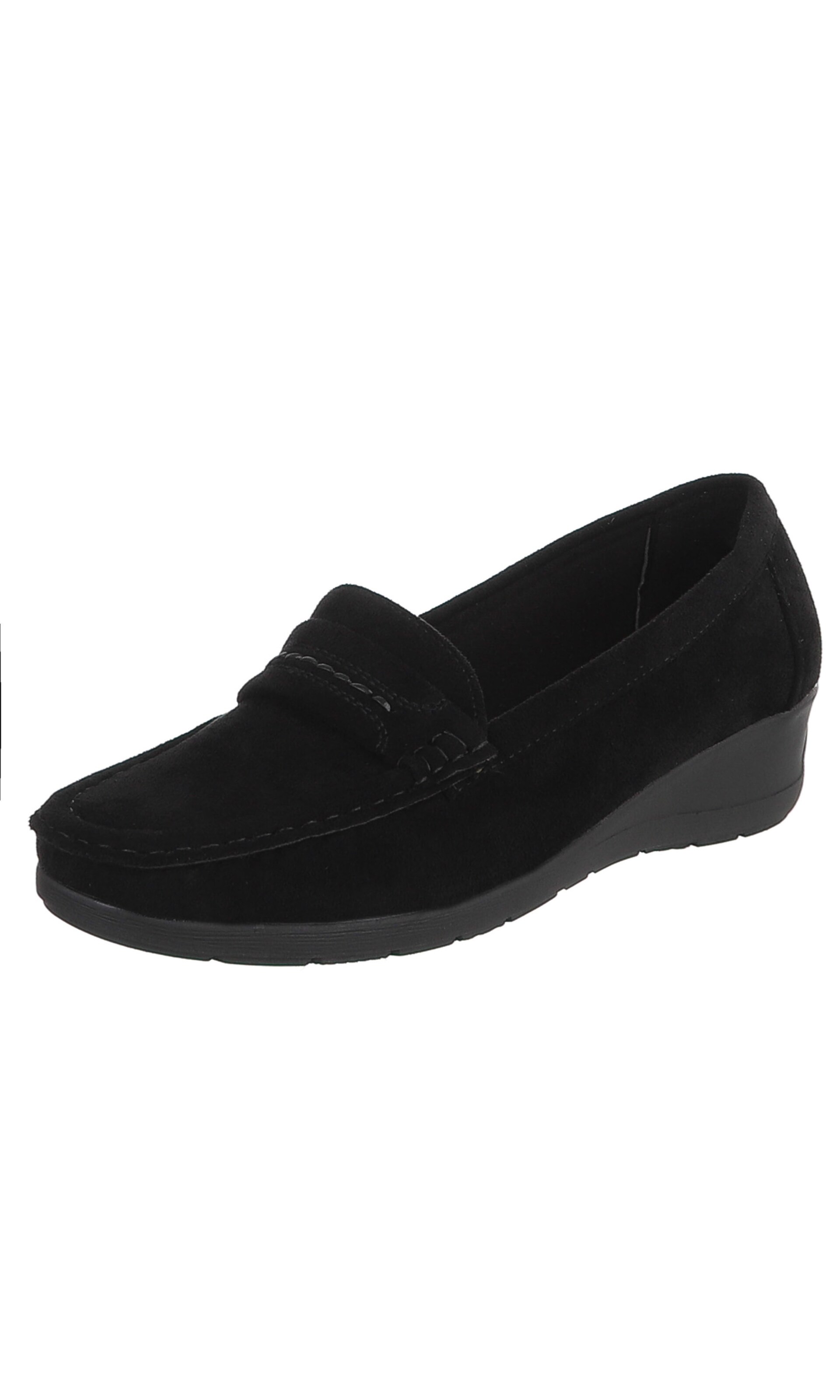 Ital-Design Slipper in Schwarz: Vorderseite