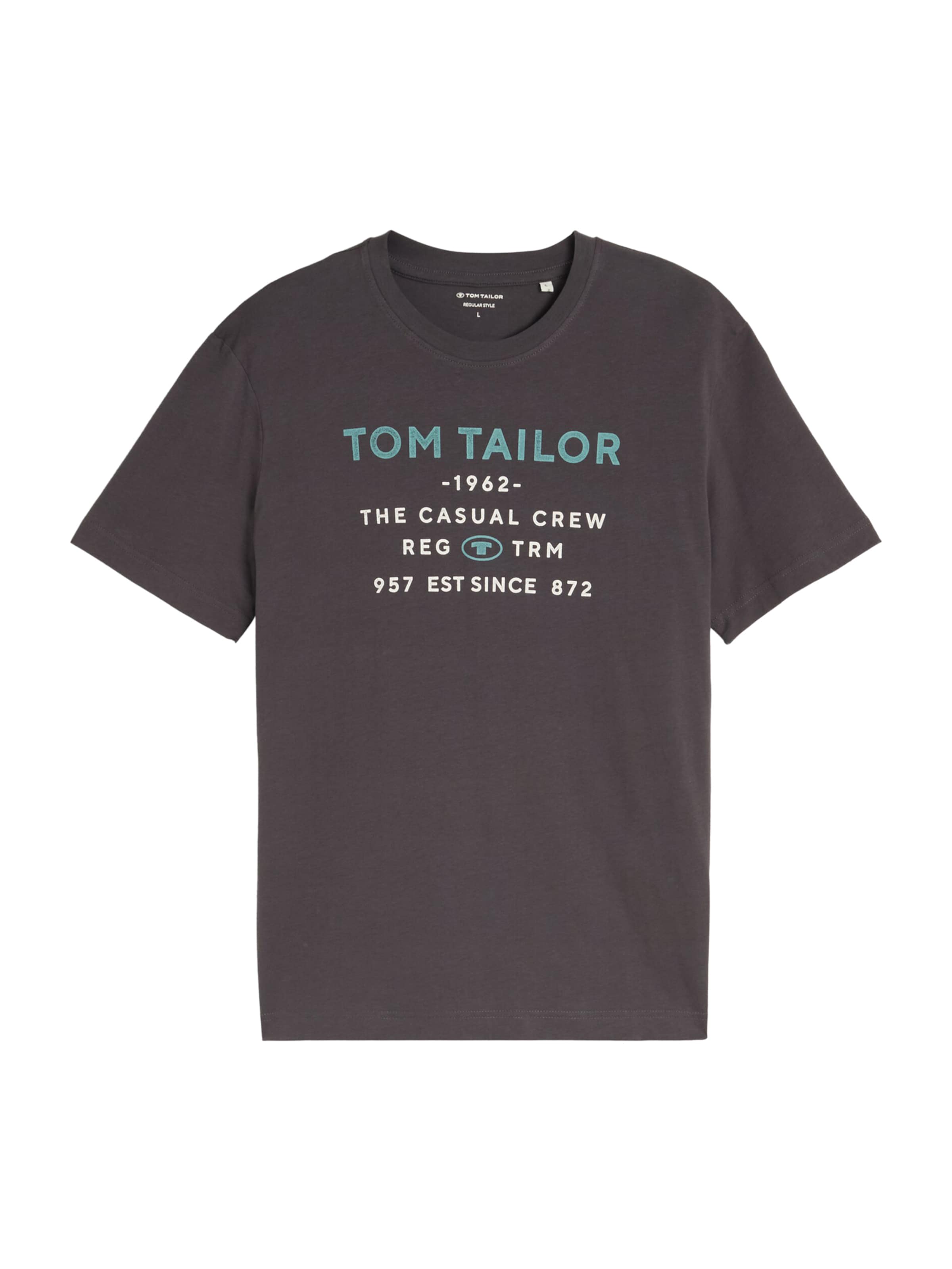 TOM TAILOR Majica | siva barva: sprednja stran
