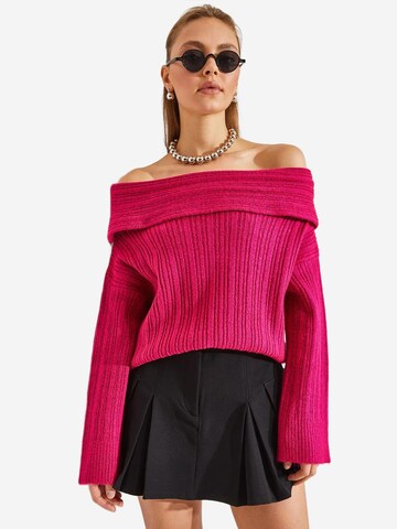 Bianco Lucci Pullover in Pink