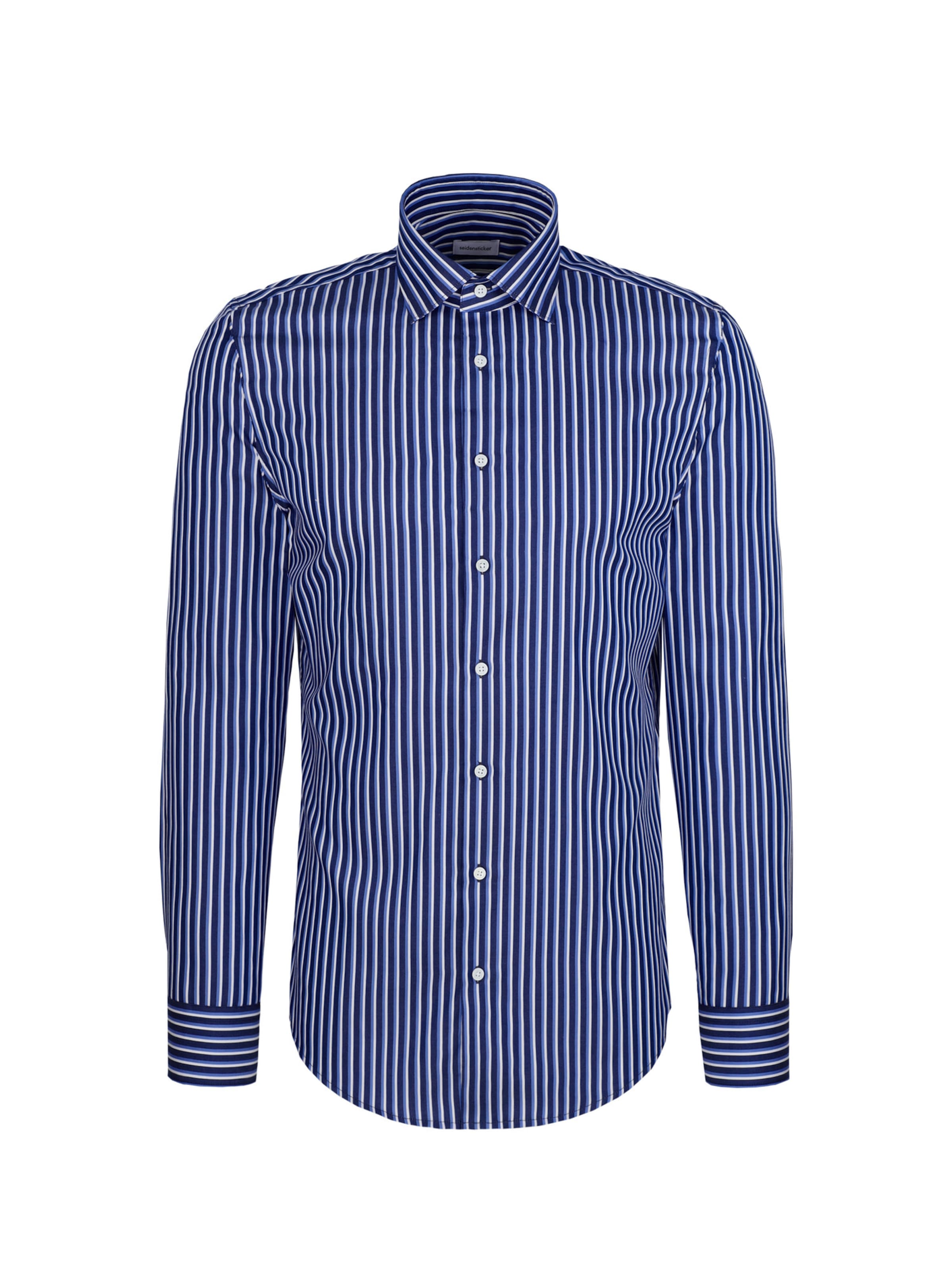 SEIDENSTICKER Slim fit Zakelijk overhemd in Blauw: voorkant