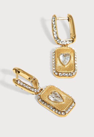 Cercei 'CRYSTAL LOVE' de la GUESS pe auriu