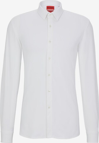 HUGO Slim fit Business Shirt 'Elisha' in White: front
