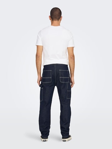 Only & Sons Loosefit Cargojeans 'EDGE' in Blau