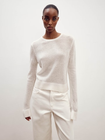 ABOUT YOU x Marie von Behrens Sweater 'Clara' in White: front