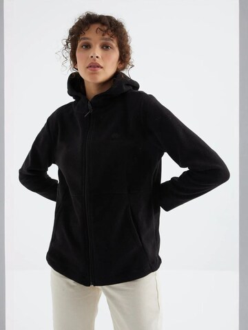 Giacca di pile di Tommy Life in nero: frontale