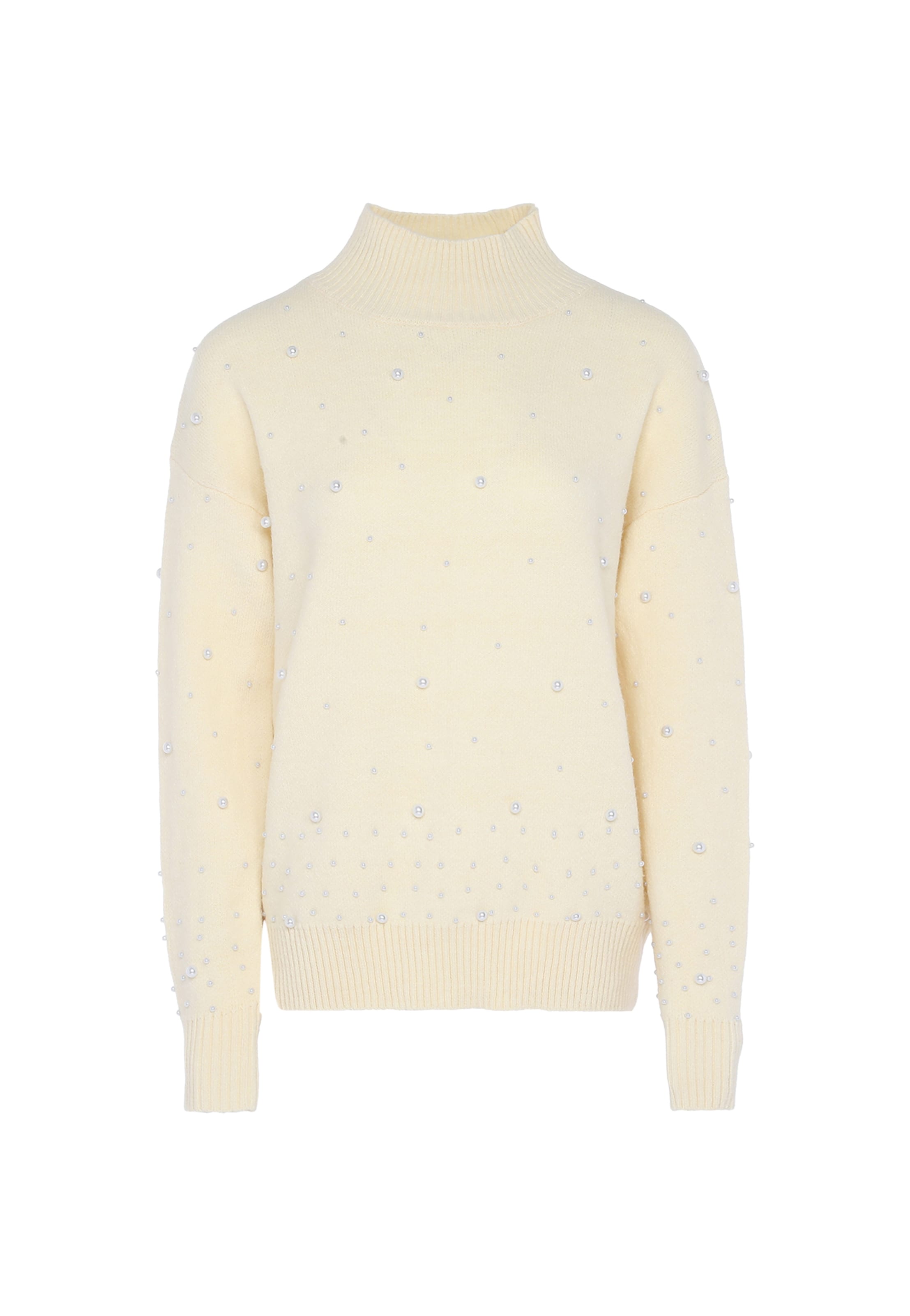 Pullover di faina in bianco: frontale