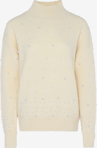 Pull-over faina en beige : devant