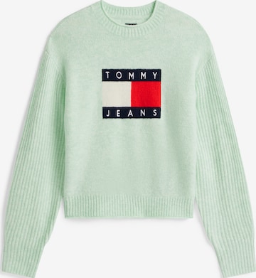 Tommy Jeans Pulóver - zöld: elől