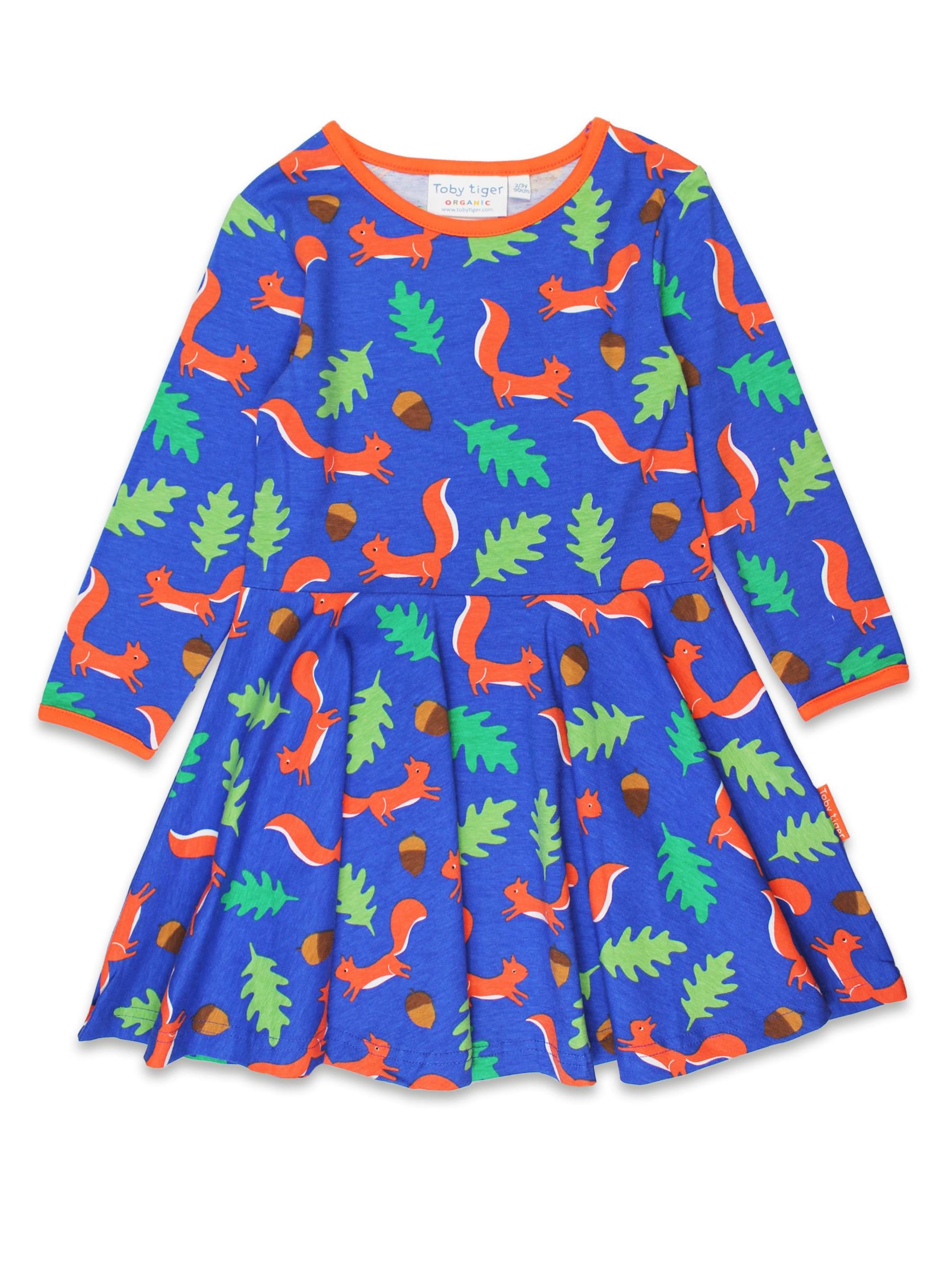 Toby Tiger Dress 'Eichhörnchen' in Blue: front