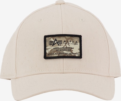 Kepurė iš ALPHA INDUSTRIES, spalva – gelsvai pilka spalva / mišrios spalvos, Prekių apžvalga